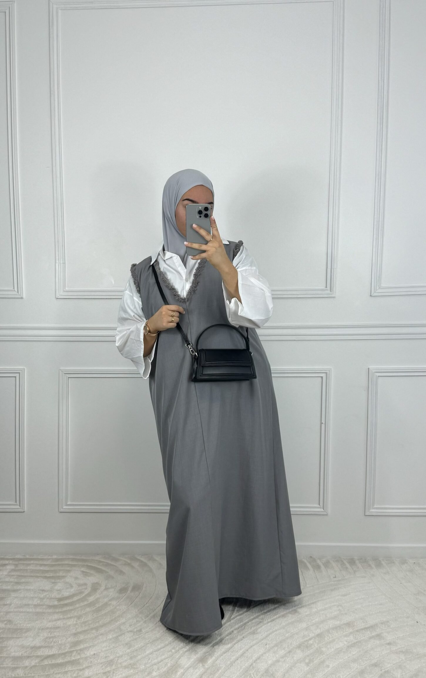 Abaya sayf gris