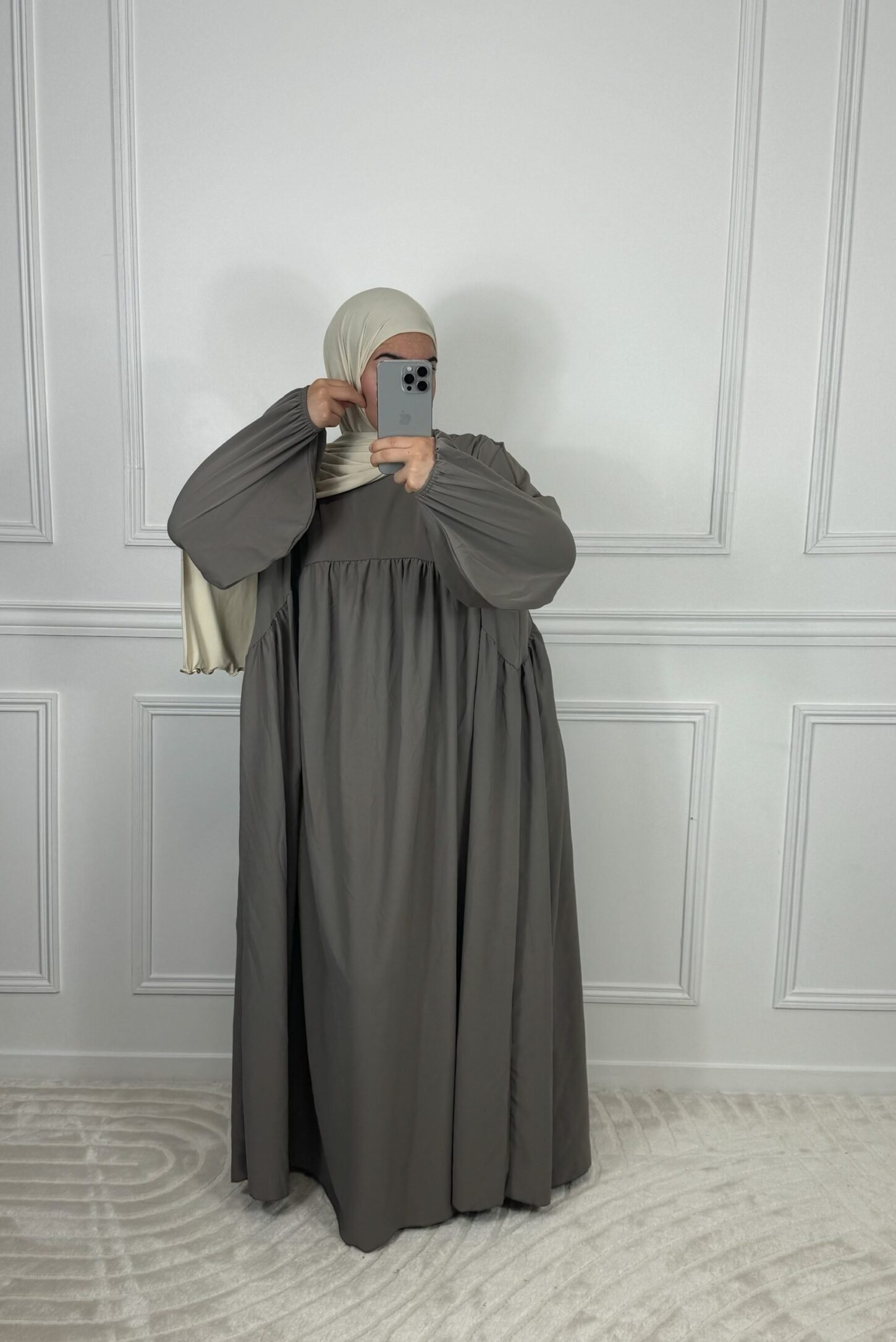 Abaya Ballon taupe