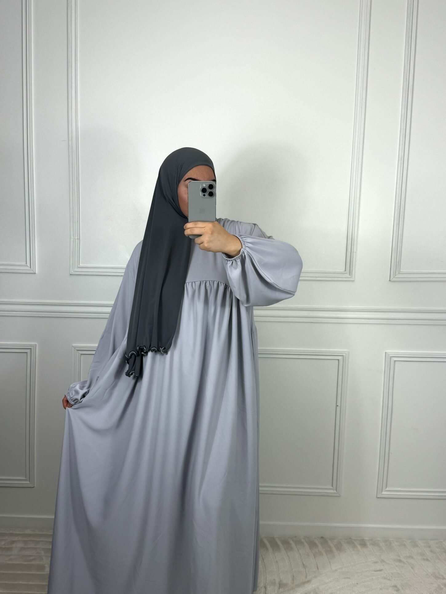 Abaya Ballon gris