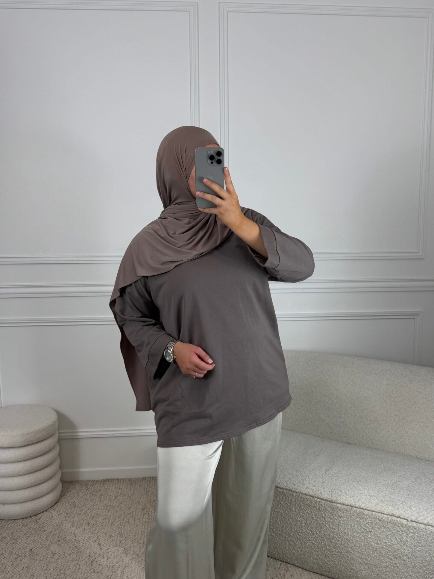 Simply shirt - taupe – Image 2