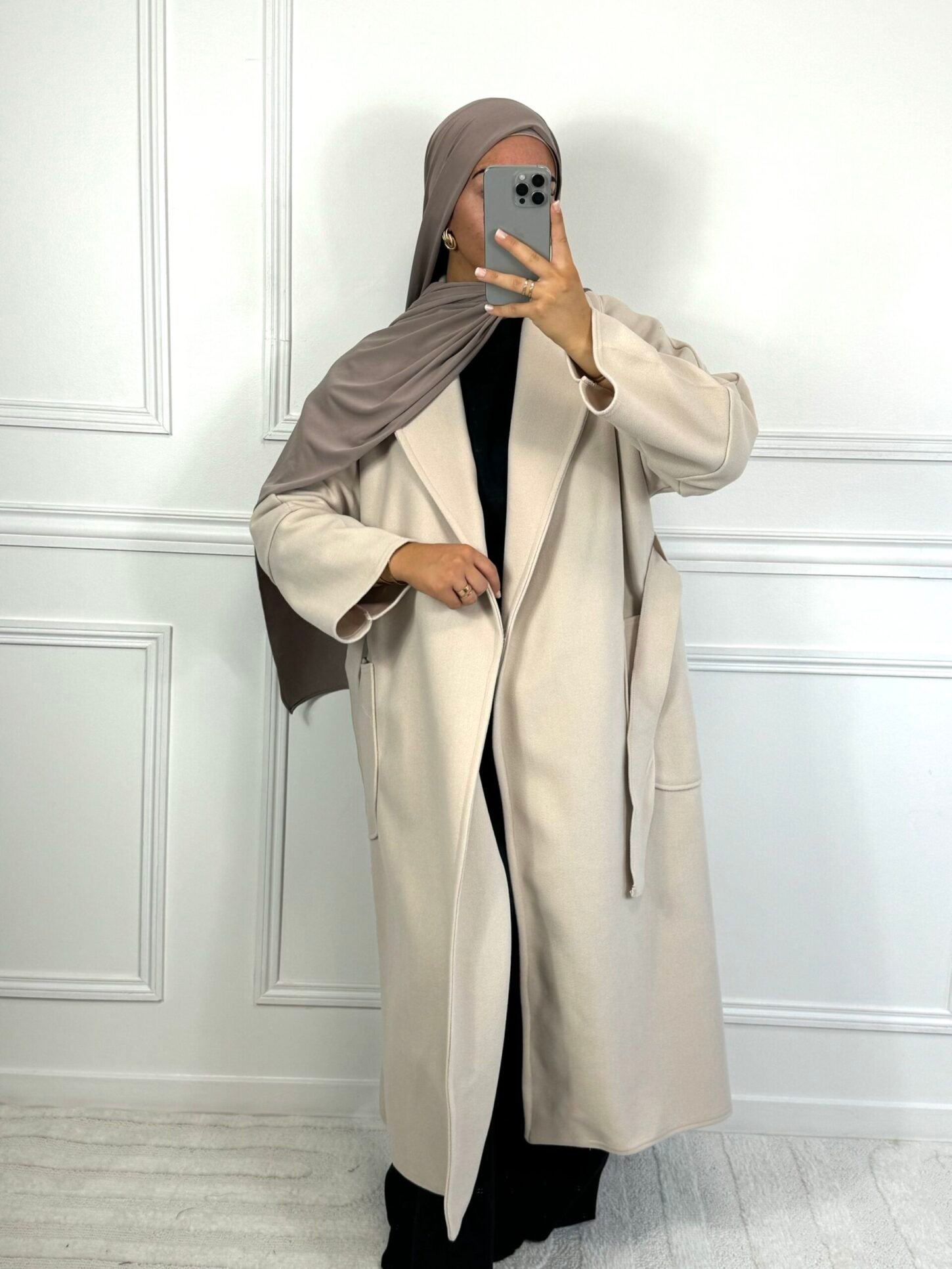 Manteau à nouer - beige