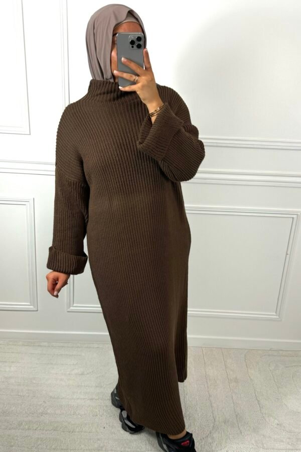 Abaya laine – marron