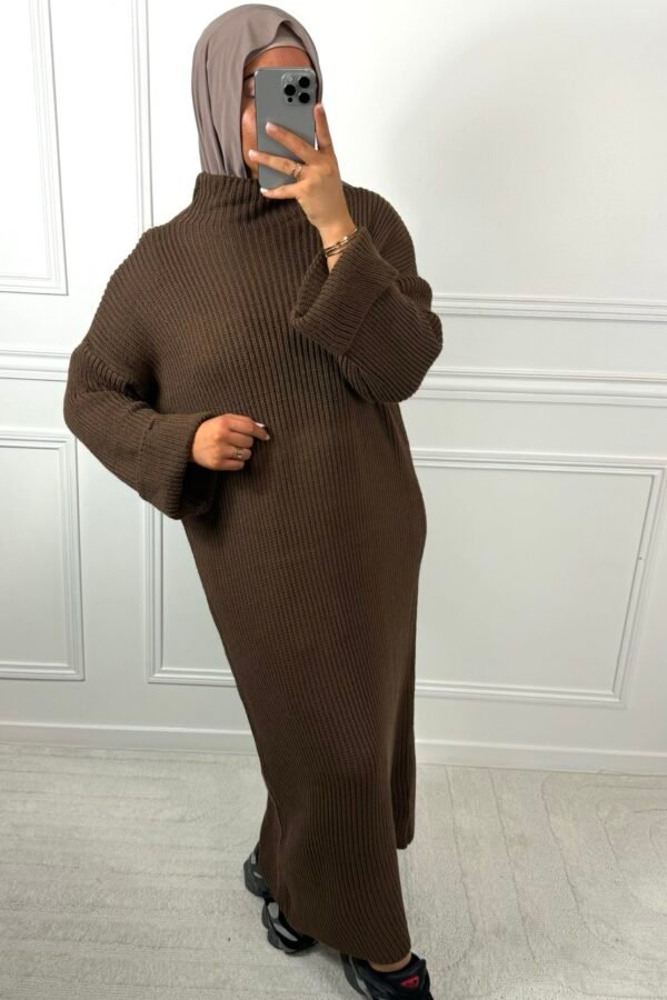 Abaya laine – marron