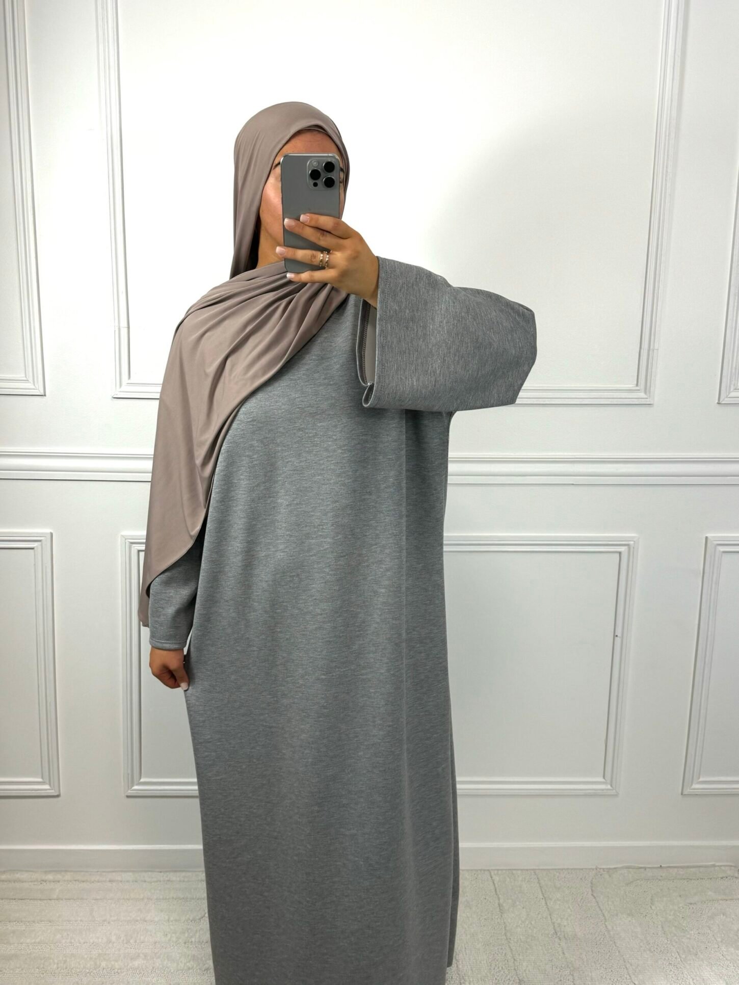 Abaya pull  - gris clair