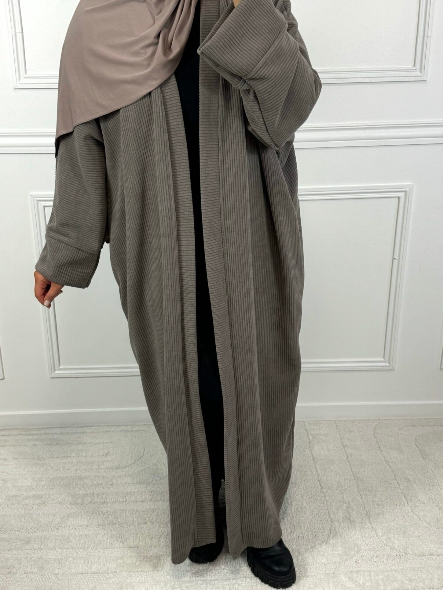 Long gilet - taupe – Image 2
