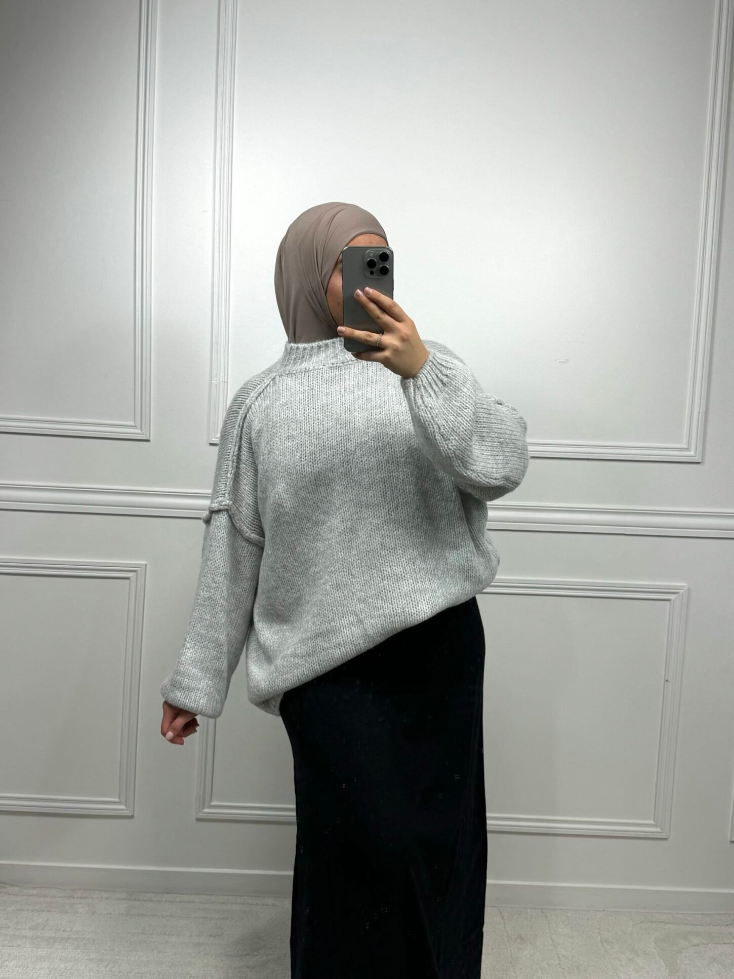 Pull laine - gris clair – Image 2