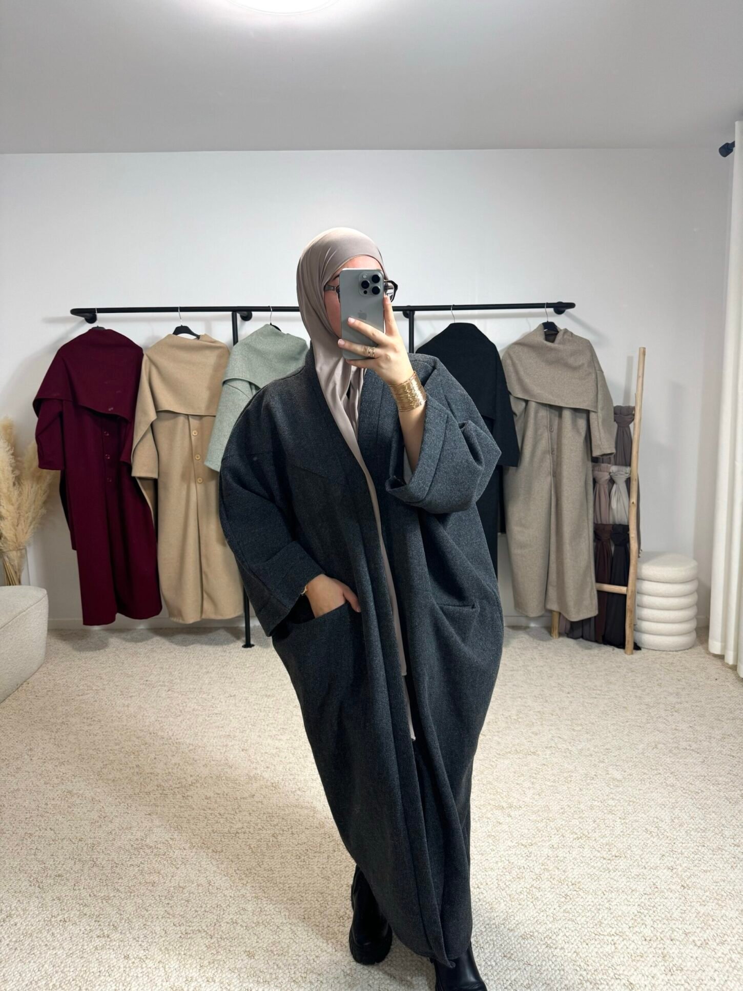 Manteau oversize - gris fonce