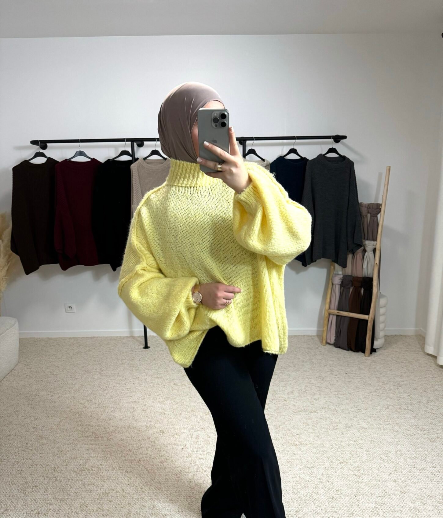 Pull laine - jaune – Image 2