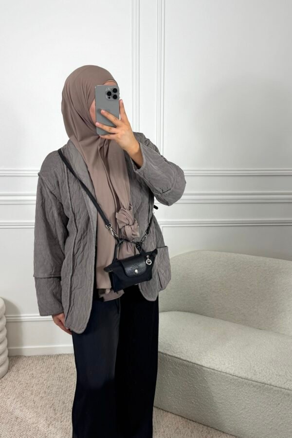 Veste à relief – taupe