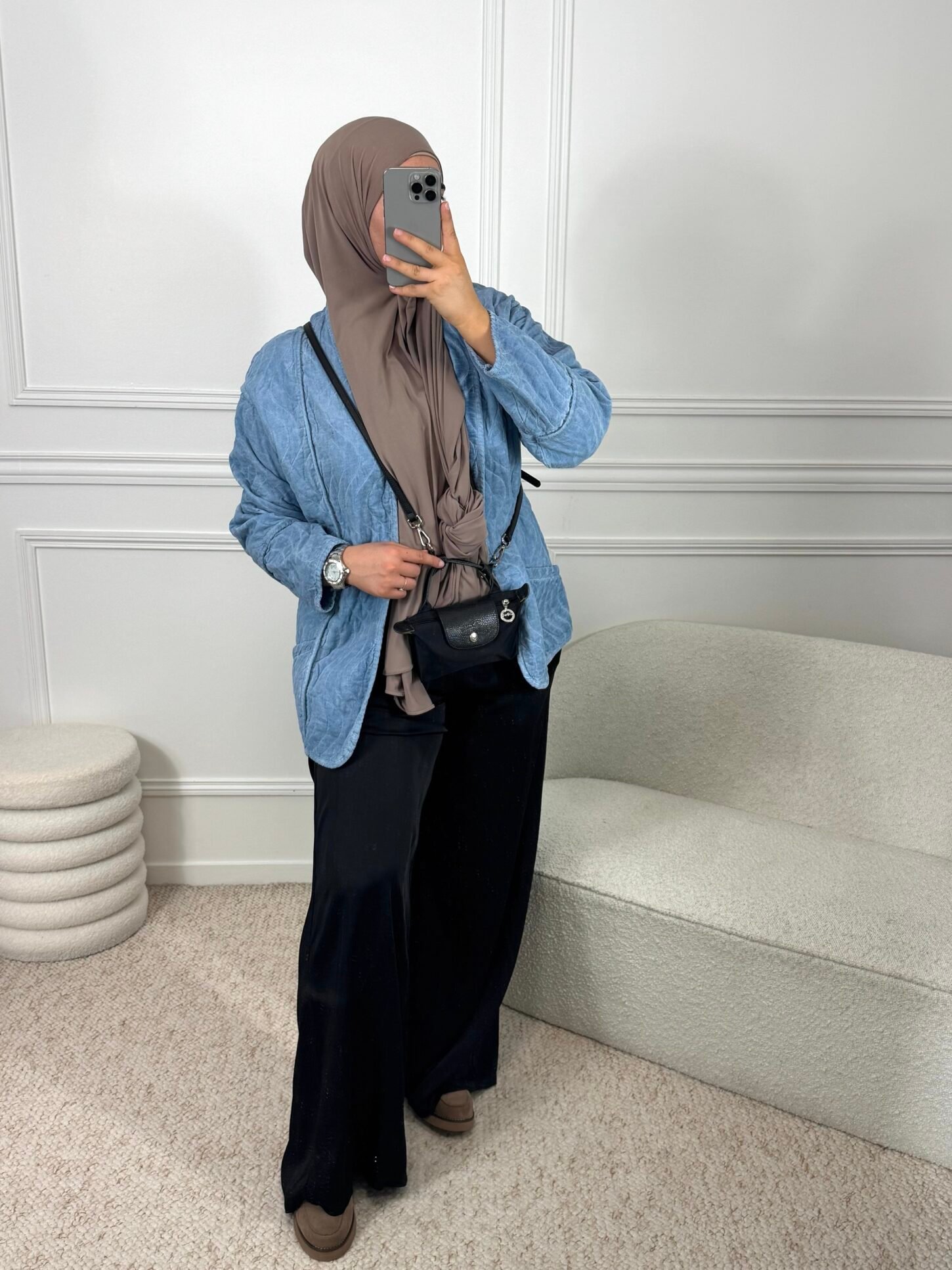 Veste à relief - bleu – Image 2