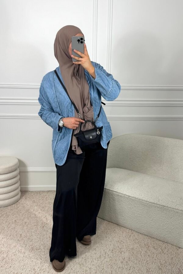 Veste à relief – bleu