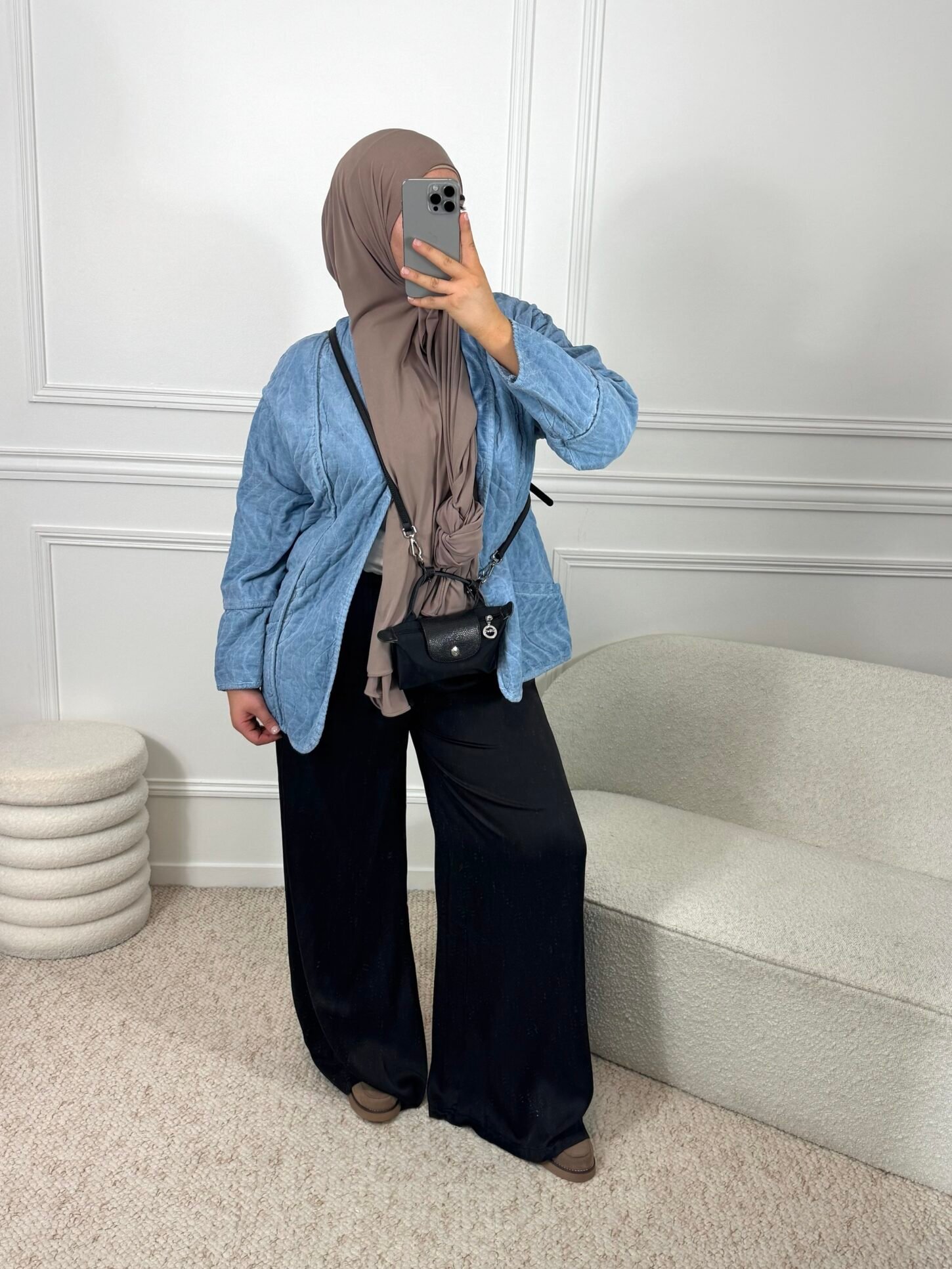 Veste à relief - bleu