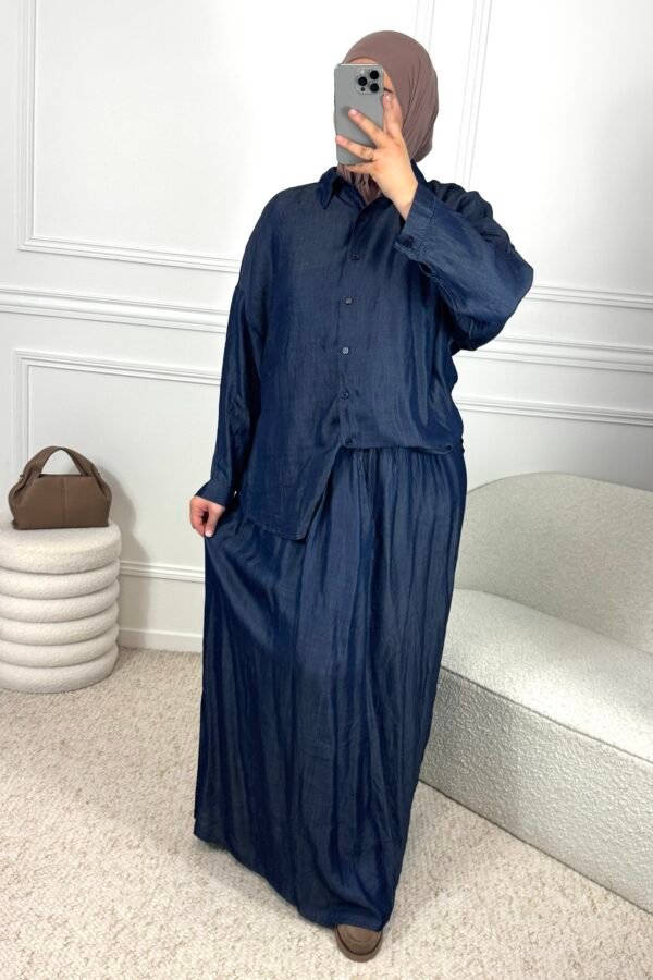 Set jupe effet jean – bleu jean foncé