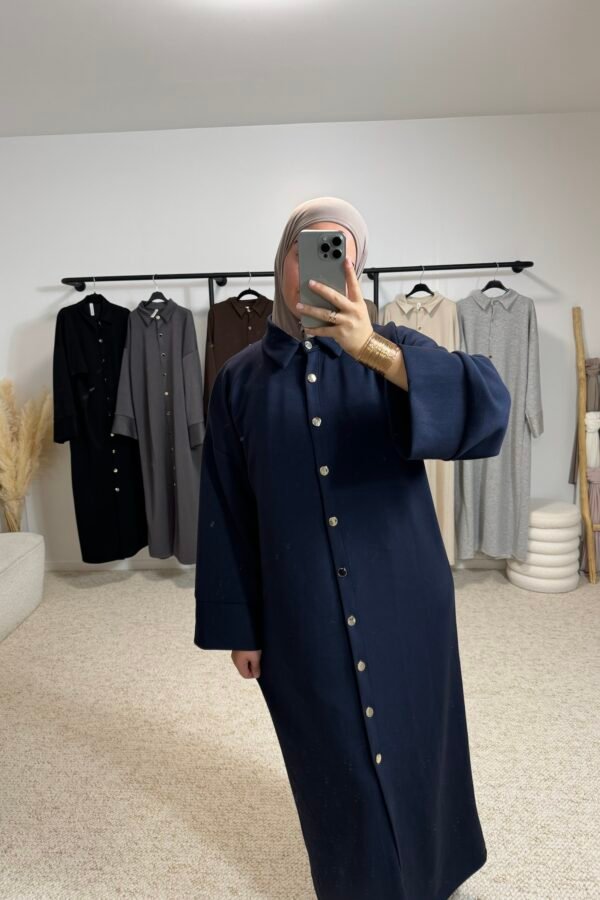 Abaya boutonné – marine