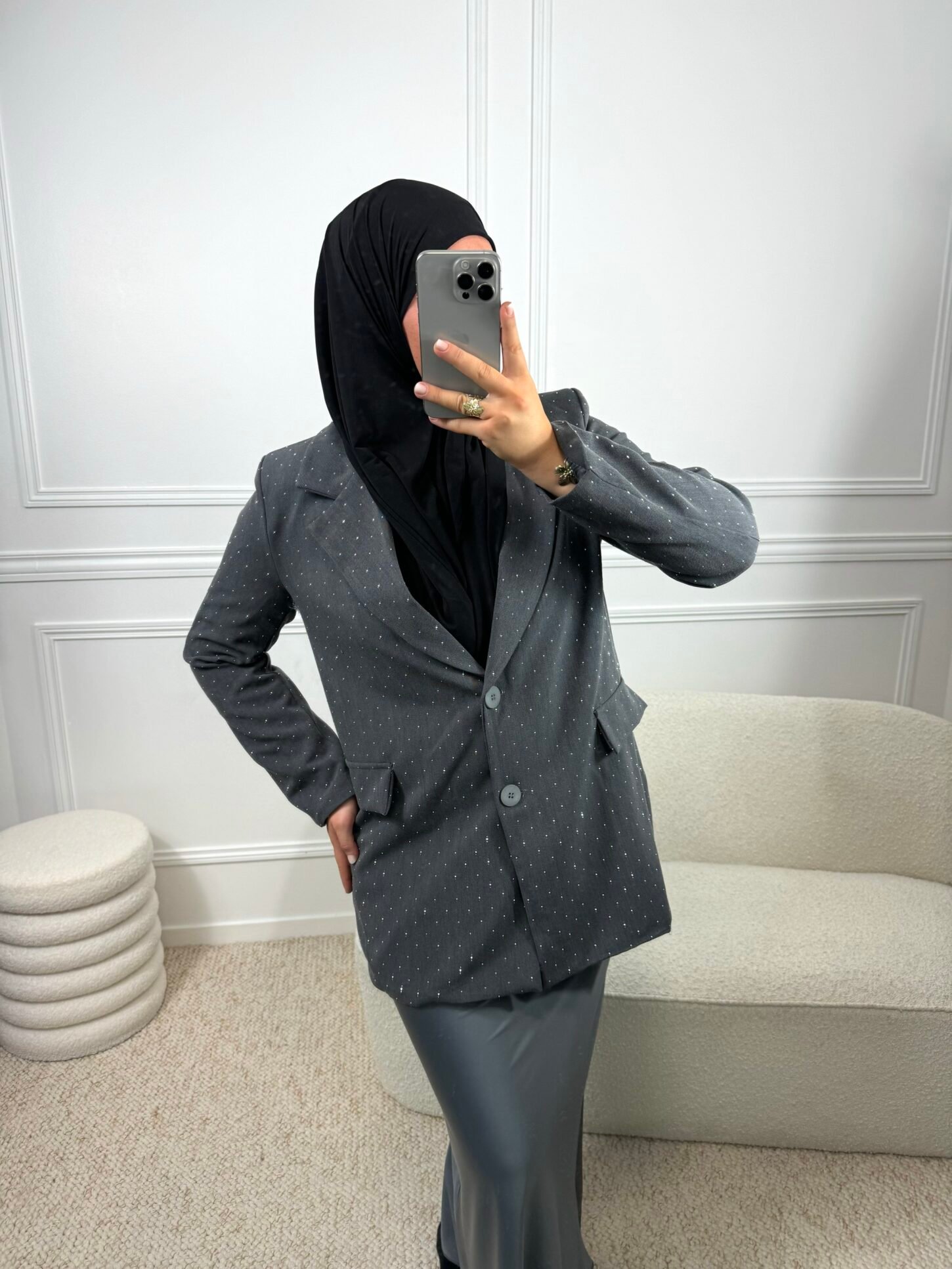 Blazer brillant  - gris