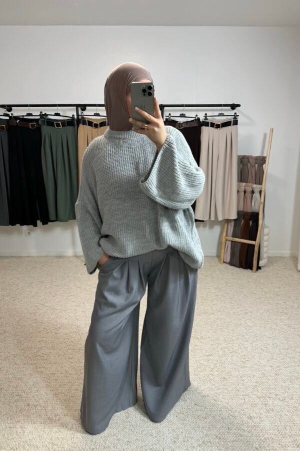 Pantalon ceinture – gris