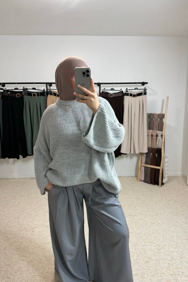 Pantalon ceinture – gris