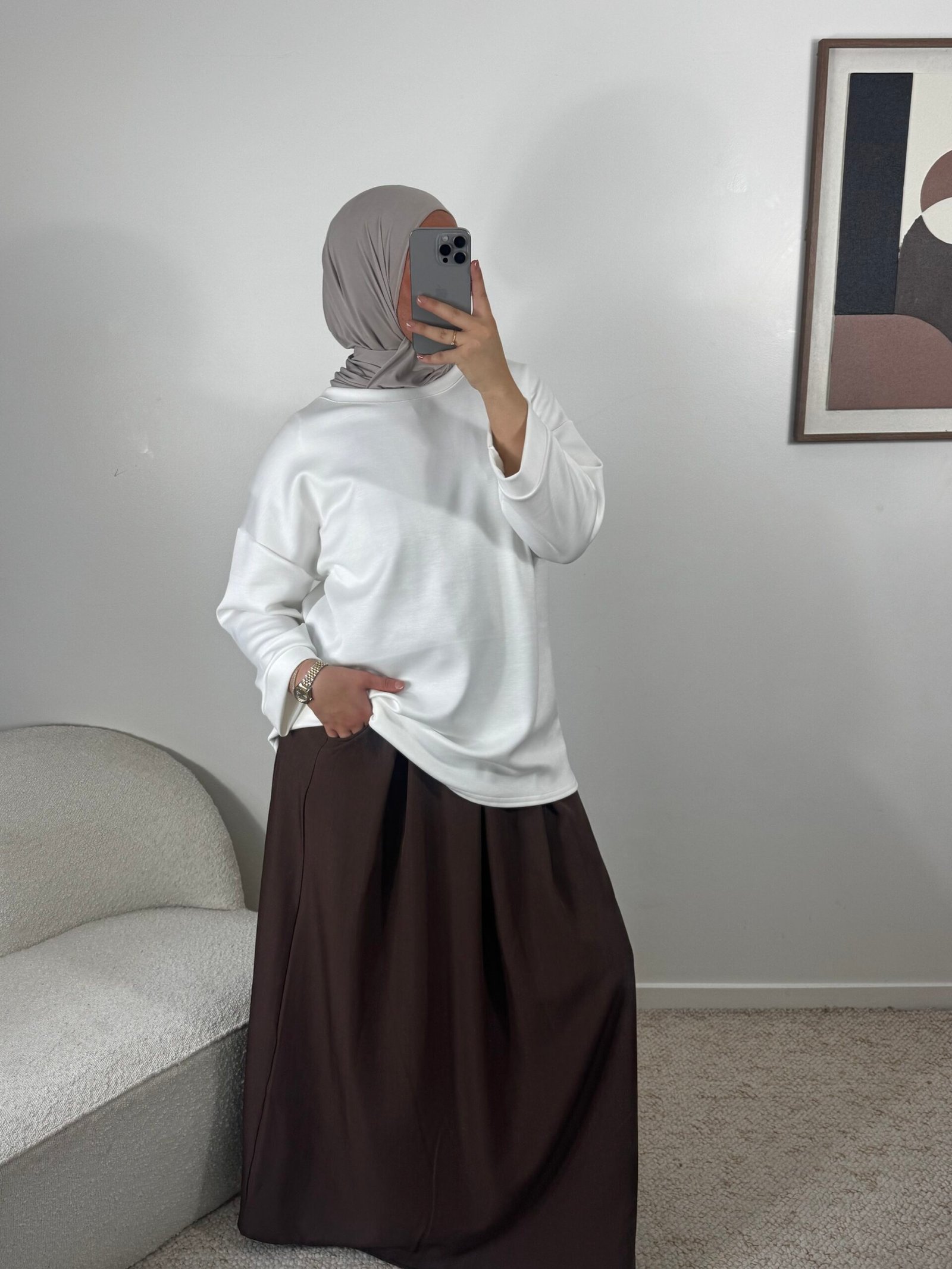 Jupe patineuse - marron