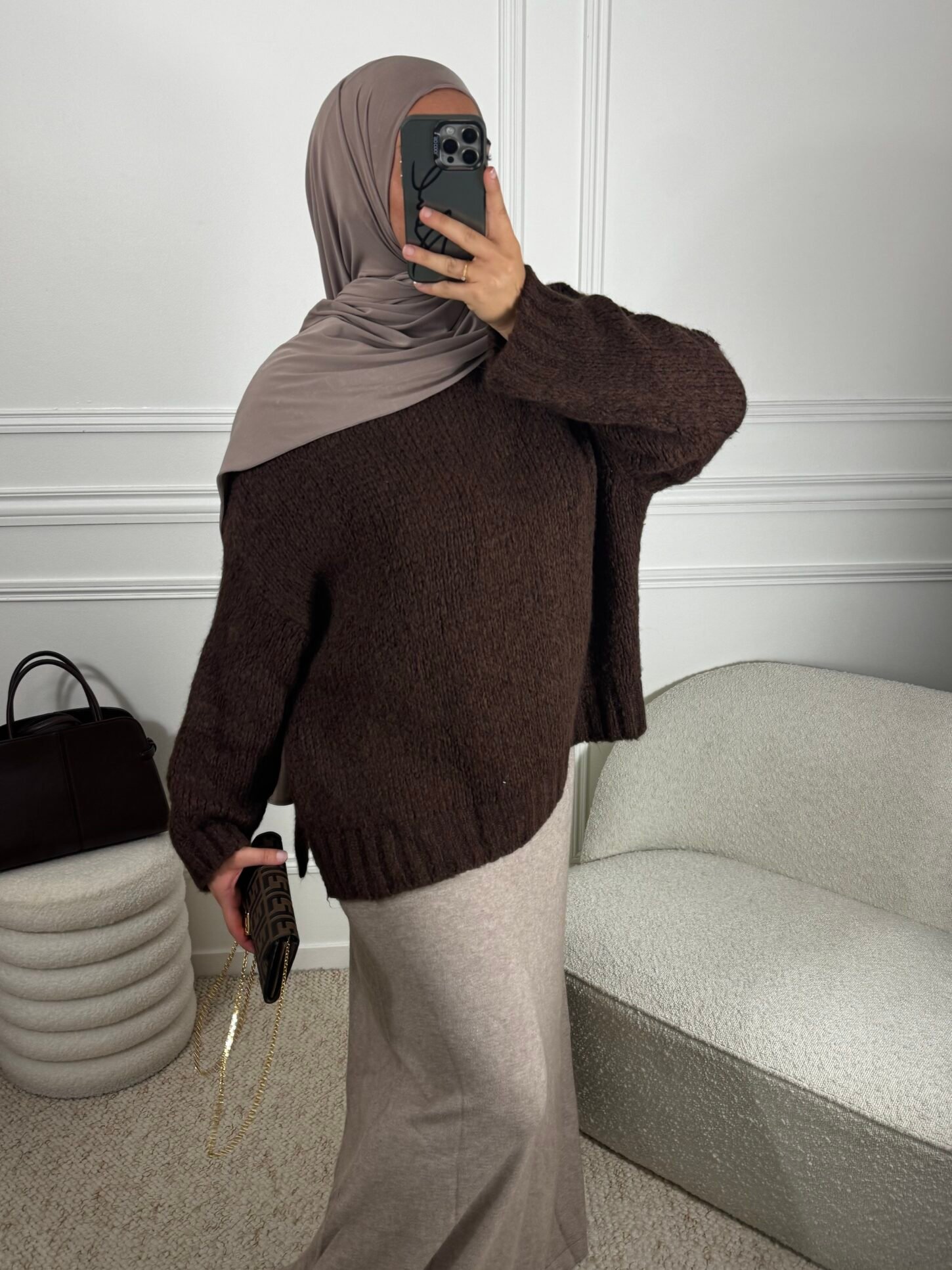 Pull sarya - marron – Image 3