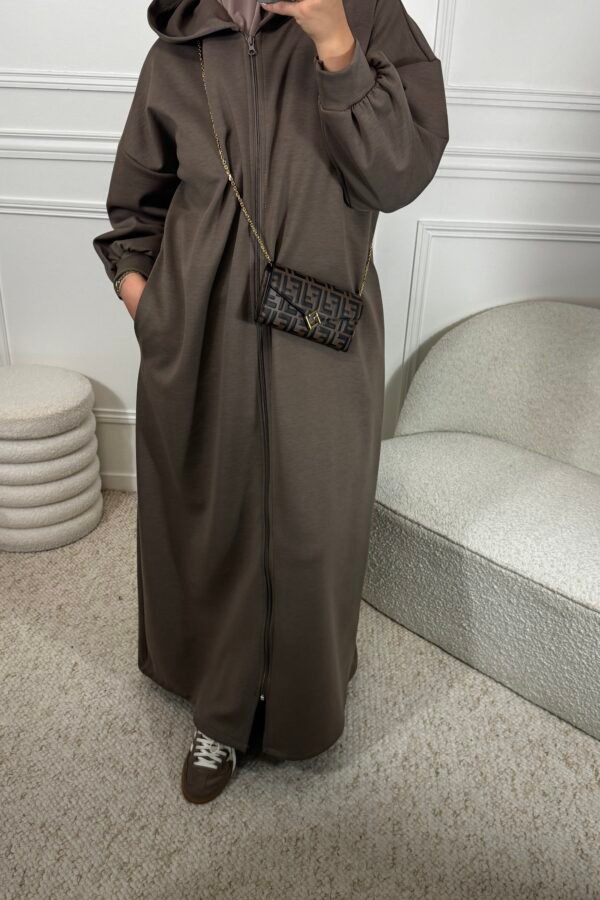 Abaya zip – taupe