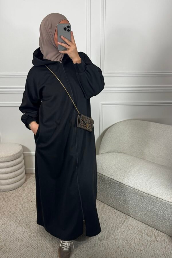 Abaya zip – noir