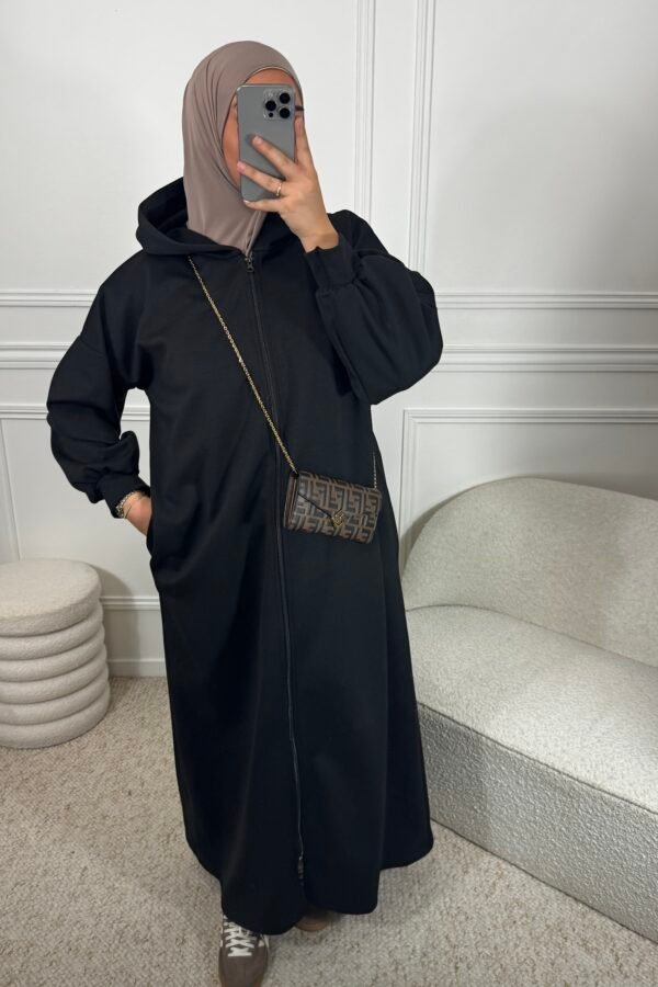 Abaya zip – noir