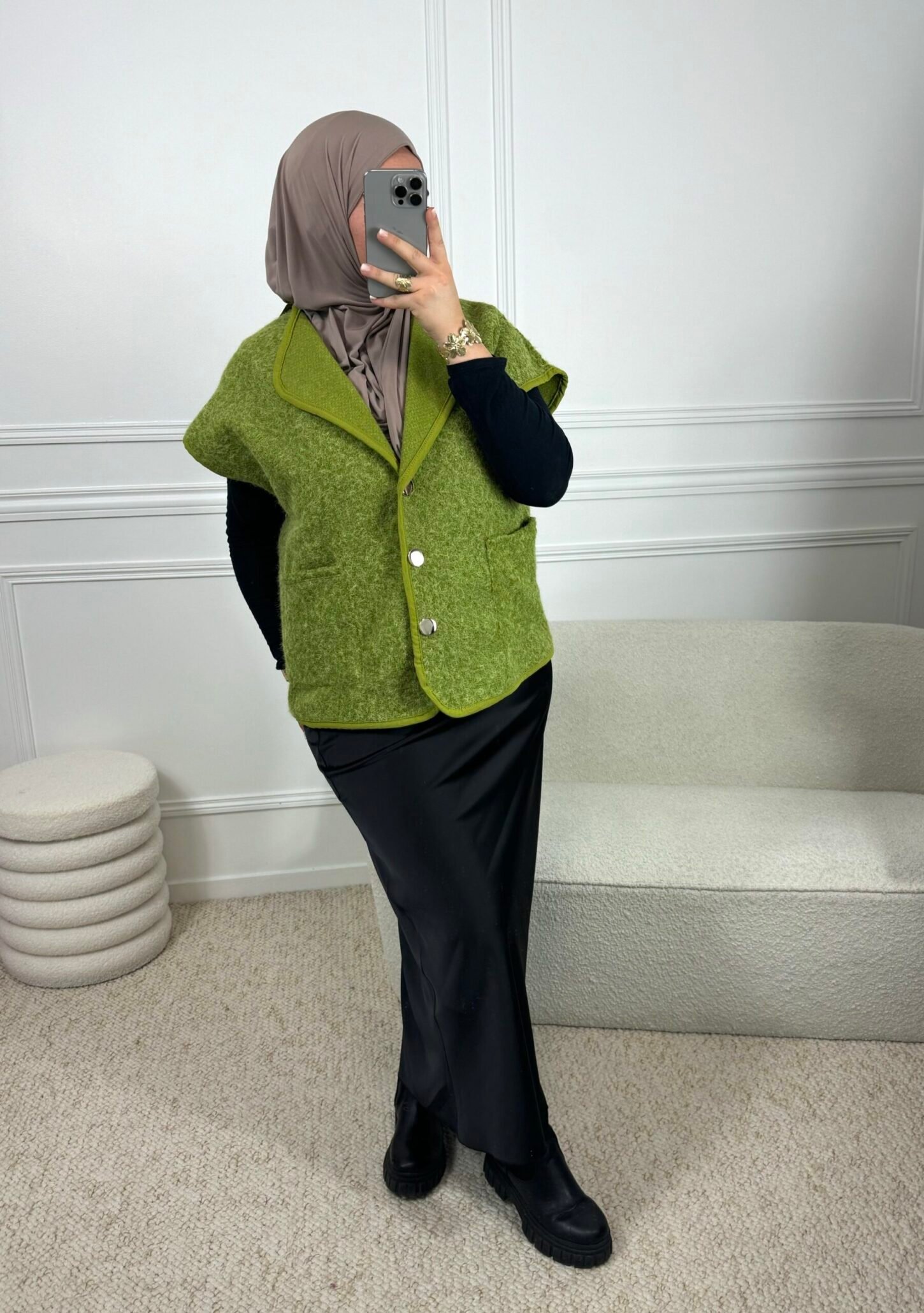 Gilet Manche courte - Vert
