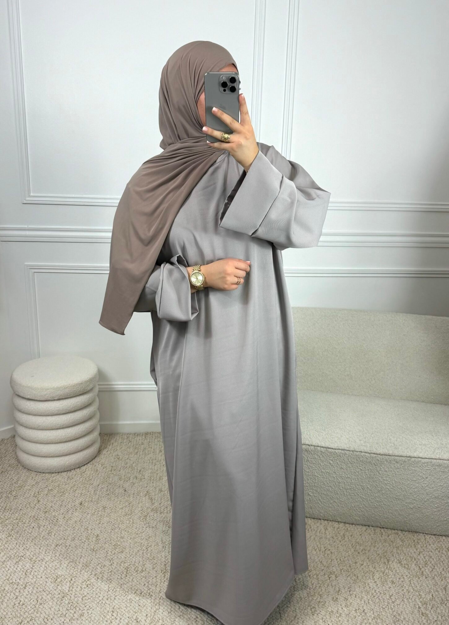Abaya Simply Gris – Image 2