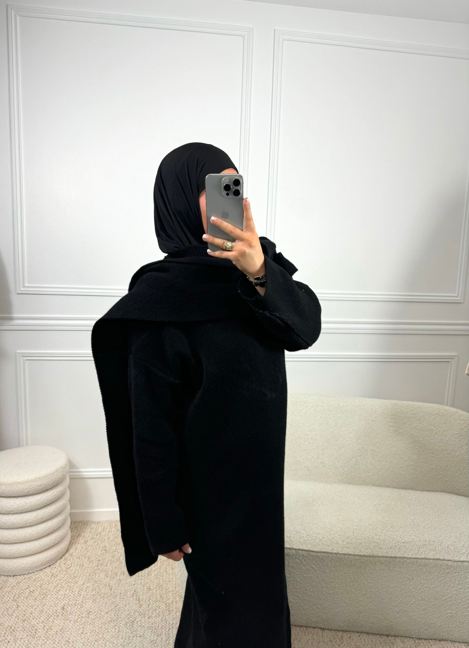 Abaya Laine Cape - noir – Image 2