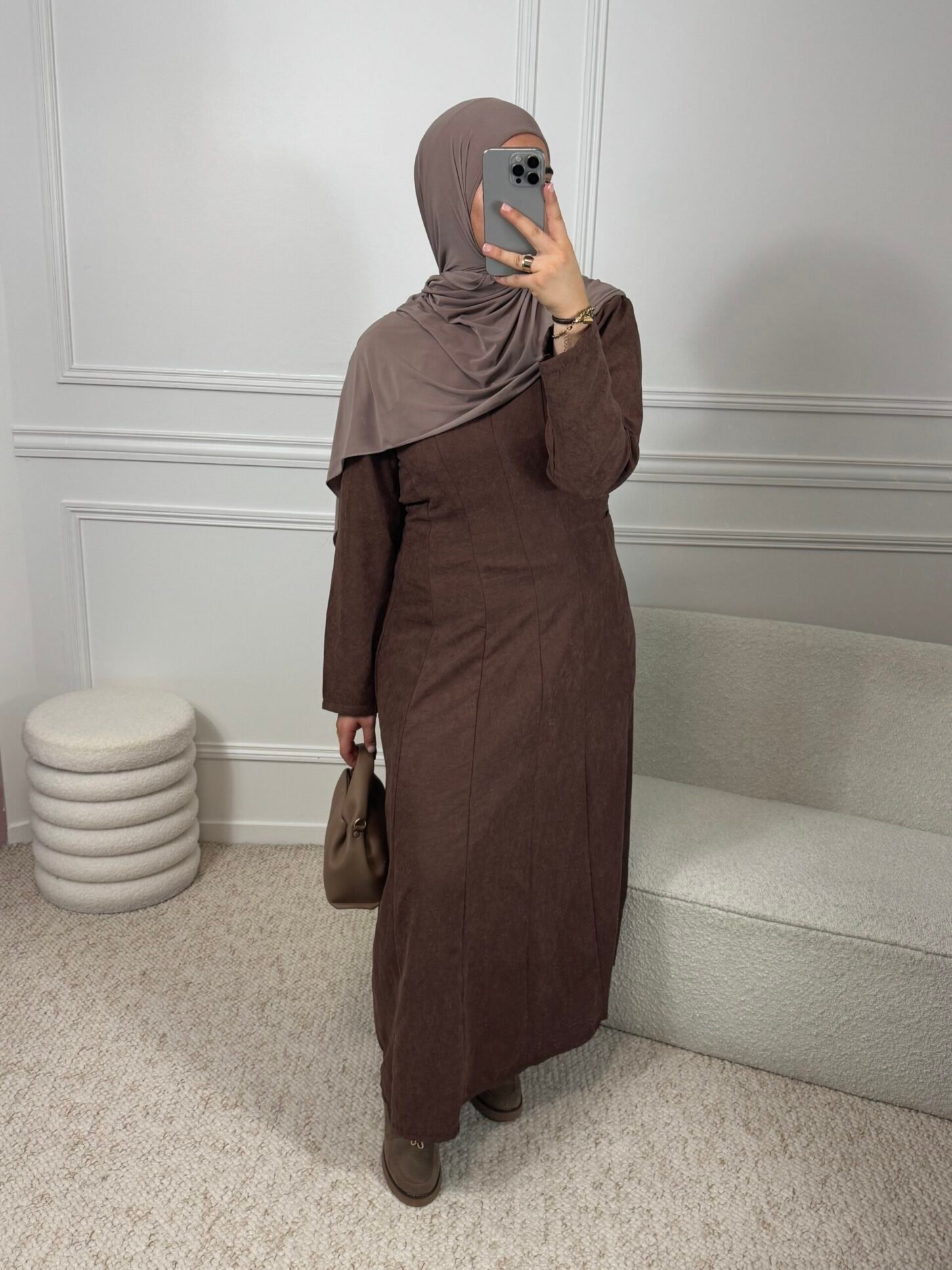 Abaya Daim - Marron