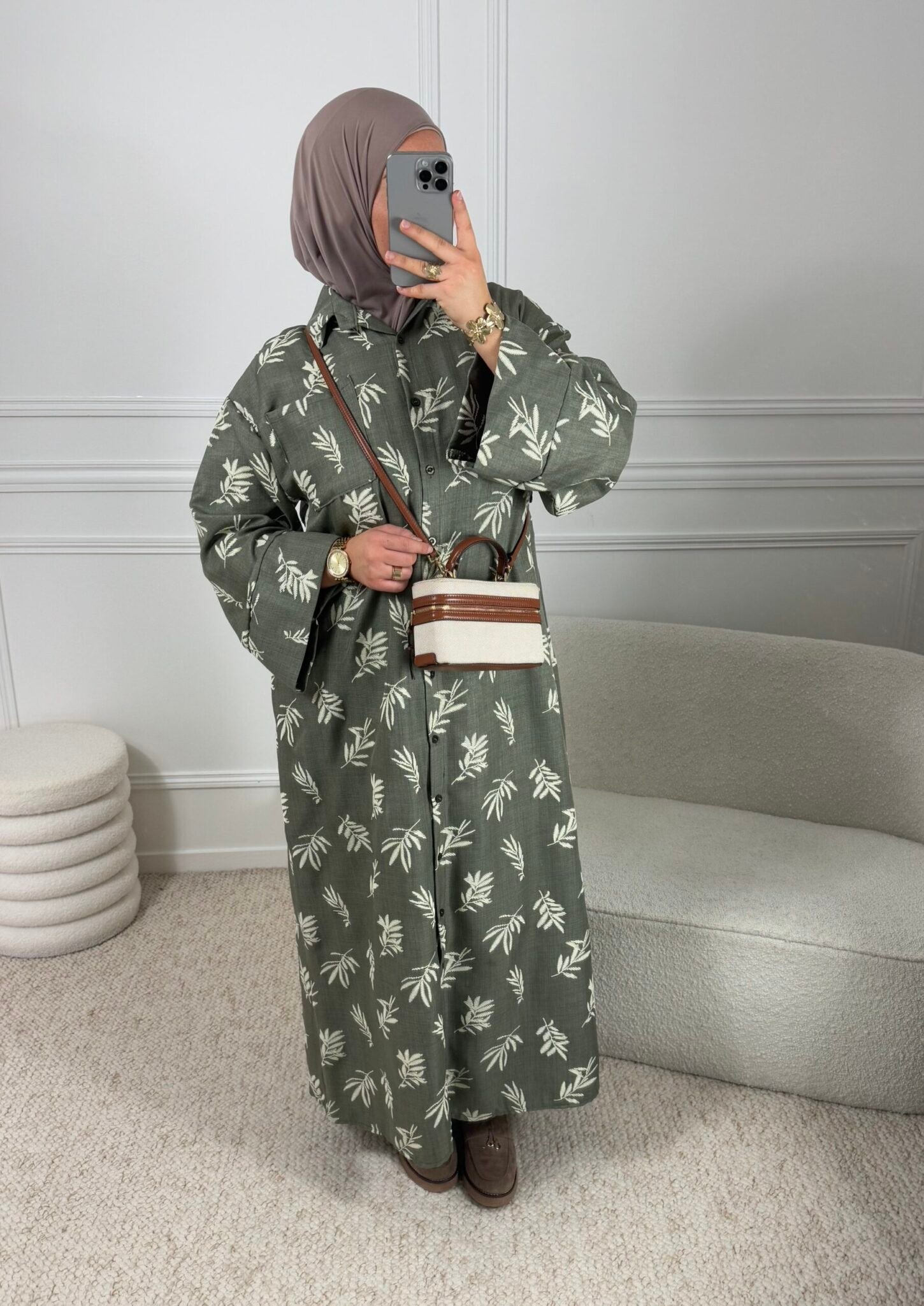 Abaya Sadeem - Kaki – Image 4