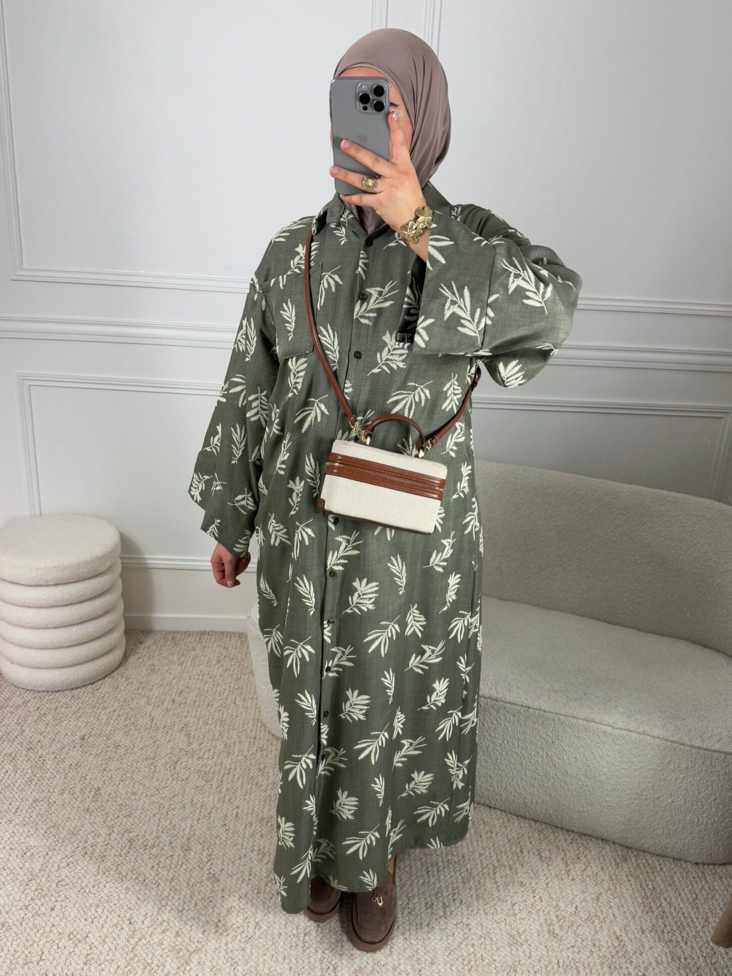 Abaya Sadeem - Kaki – Image 2