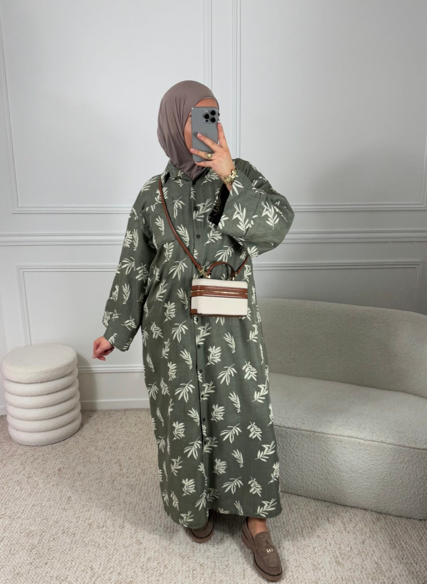 Abaya Sadeem - Kaki – Image 3