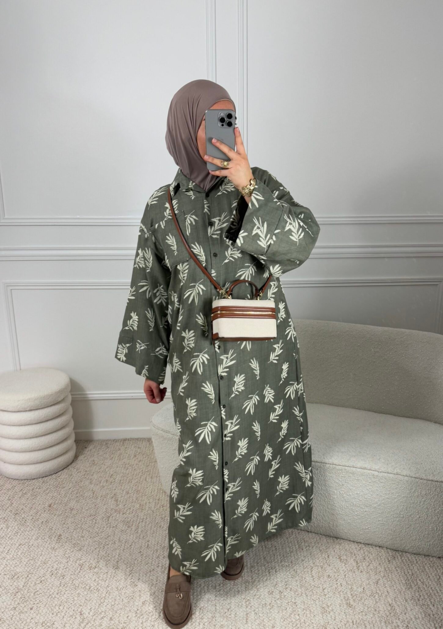 Abaya Sadeem - Kaki