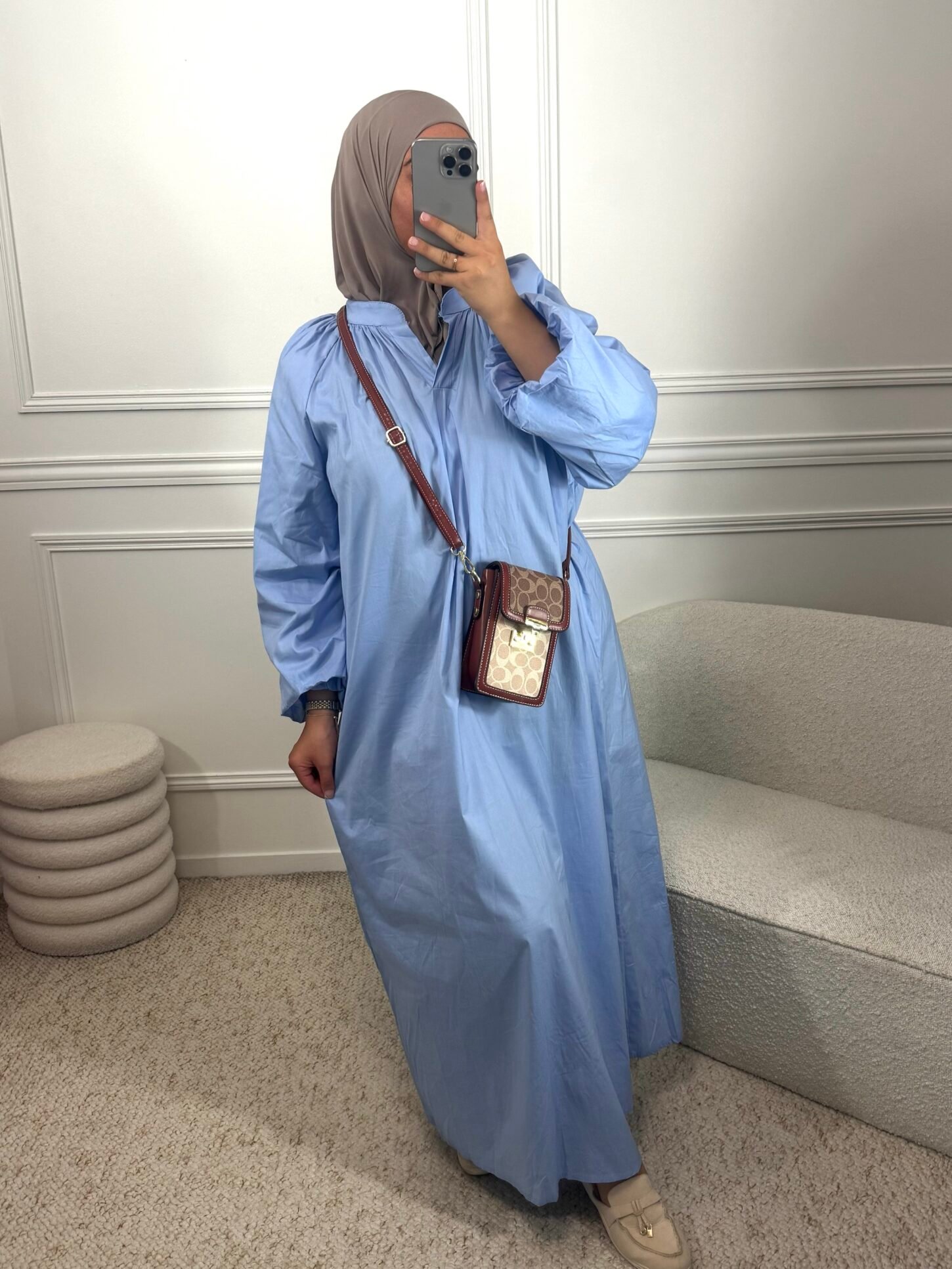 Abaya azra - bleue ciel – Image 2