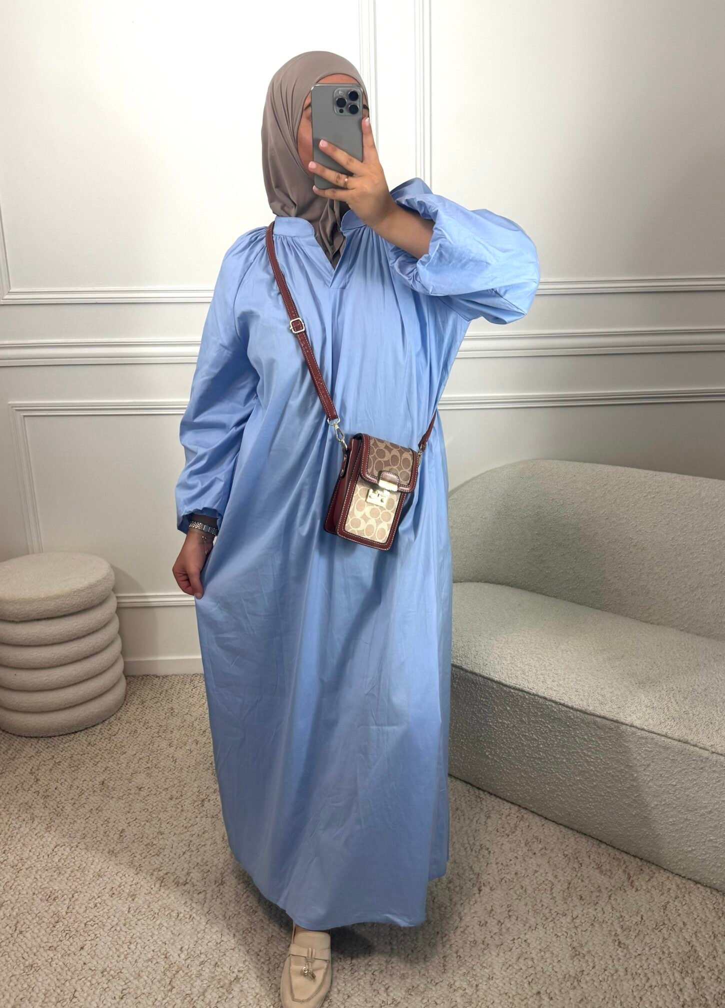 Abaya azra - bleue ciel