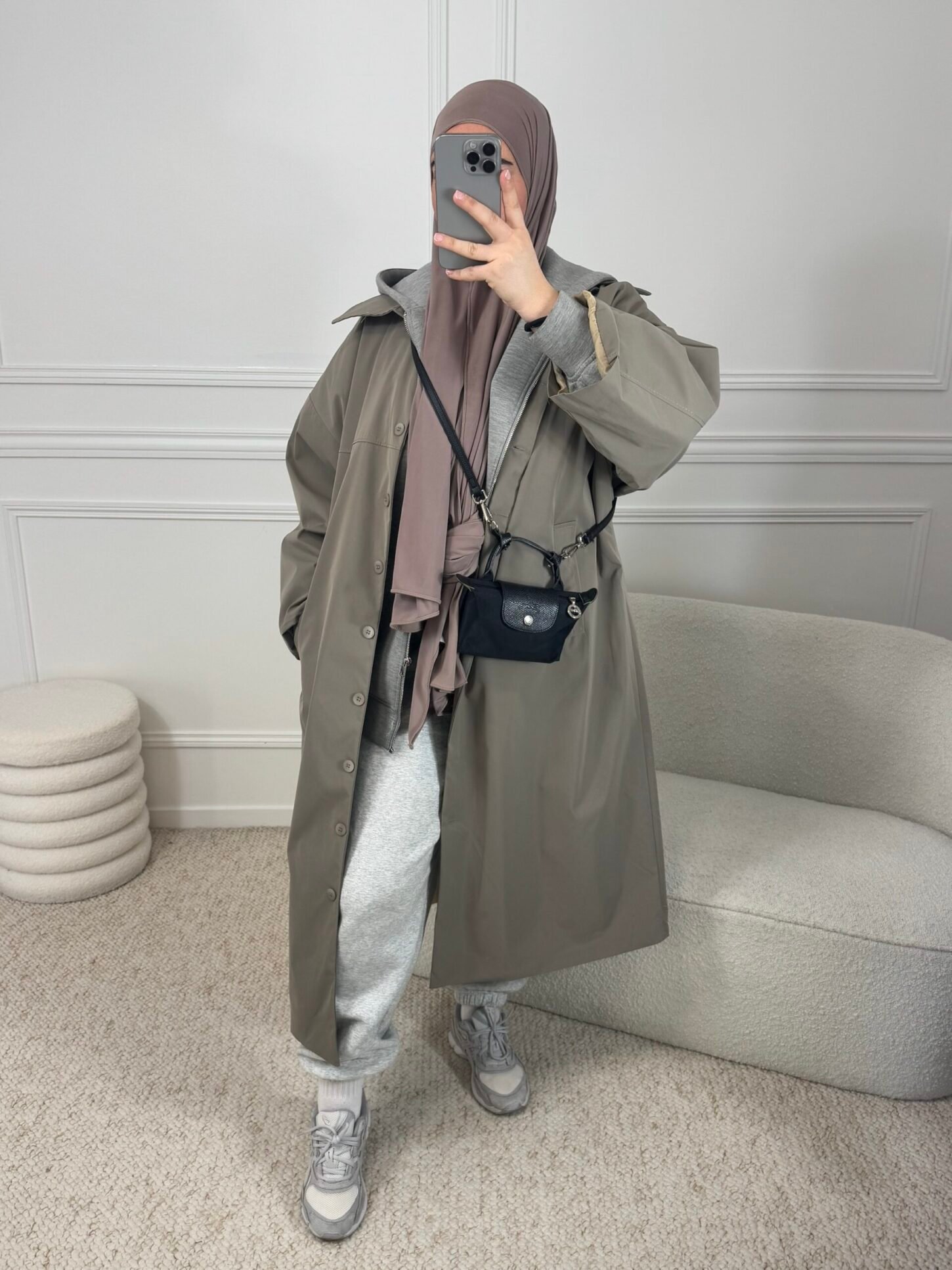 Parka long - Taupe – Image 2