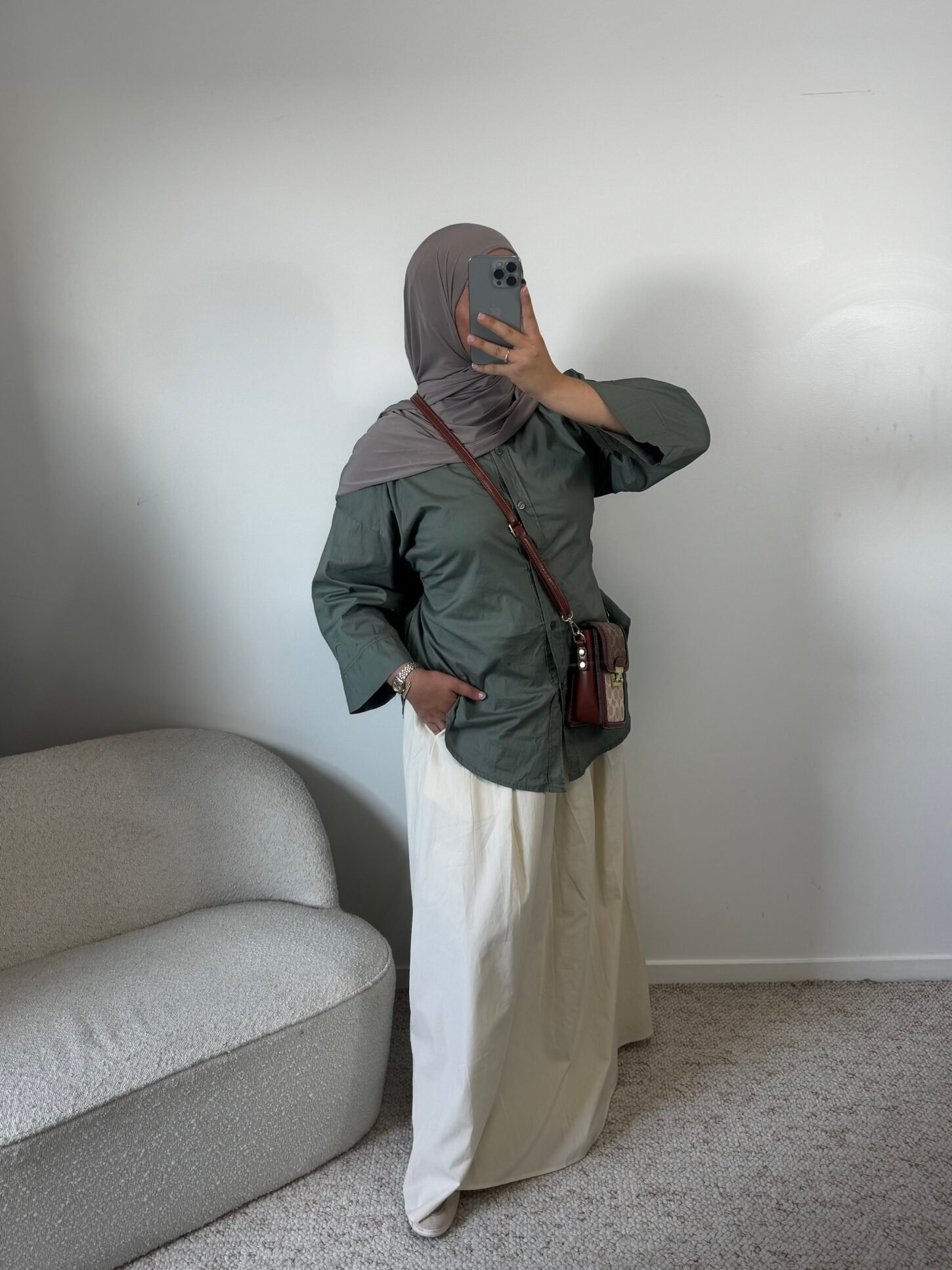 Chemise cintré - kaki