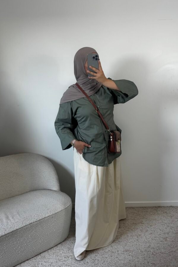 Chemise cintré – kaki