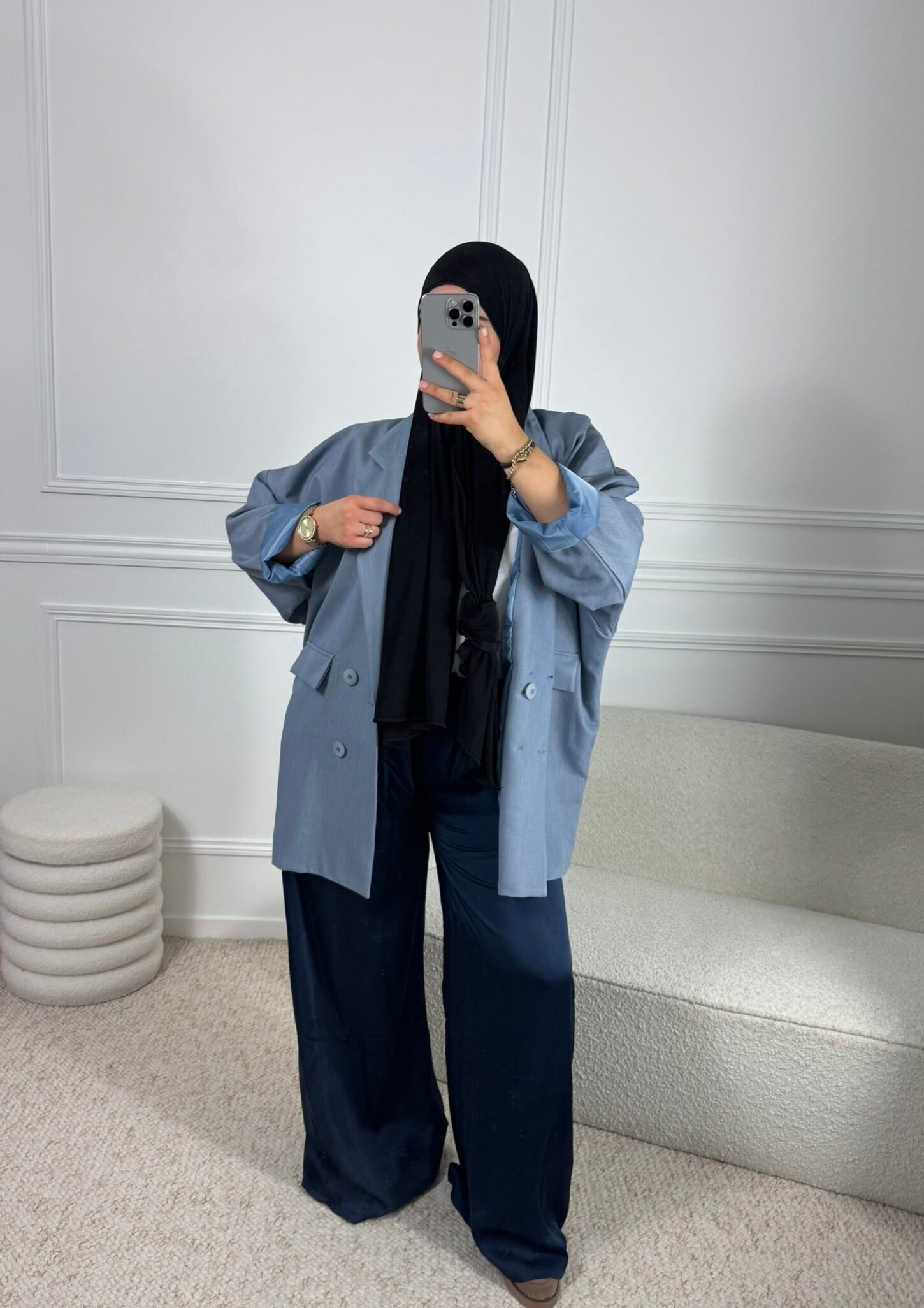 Blazer oversize+  - bleu clair