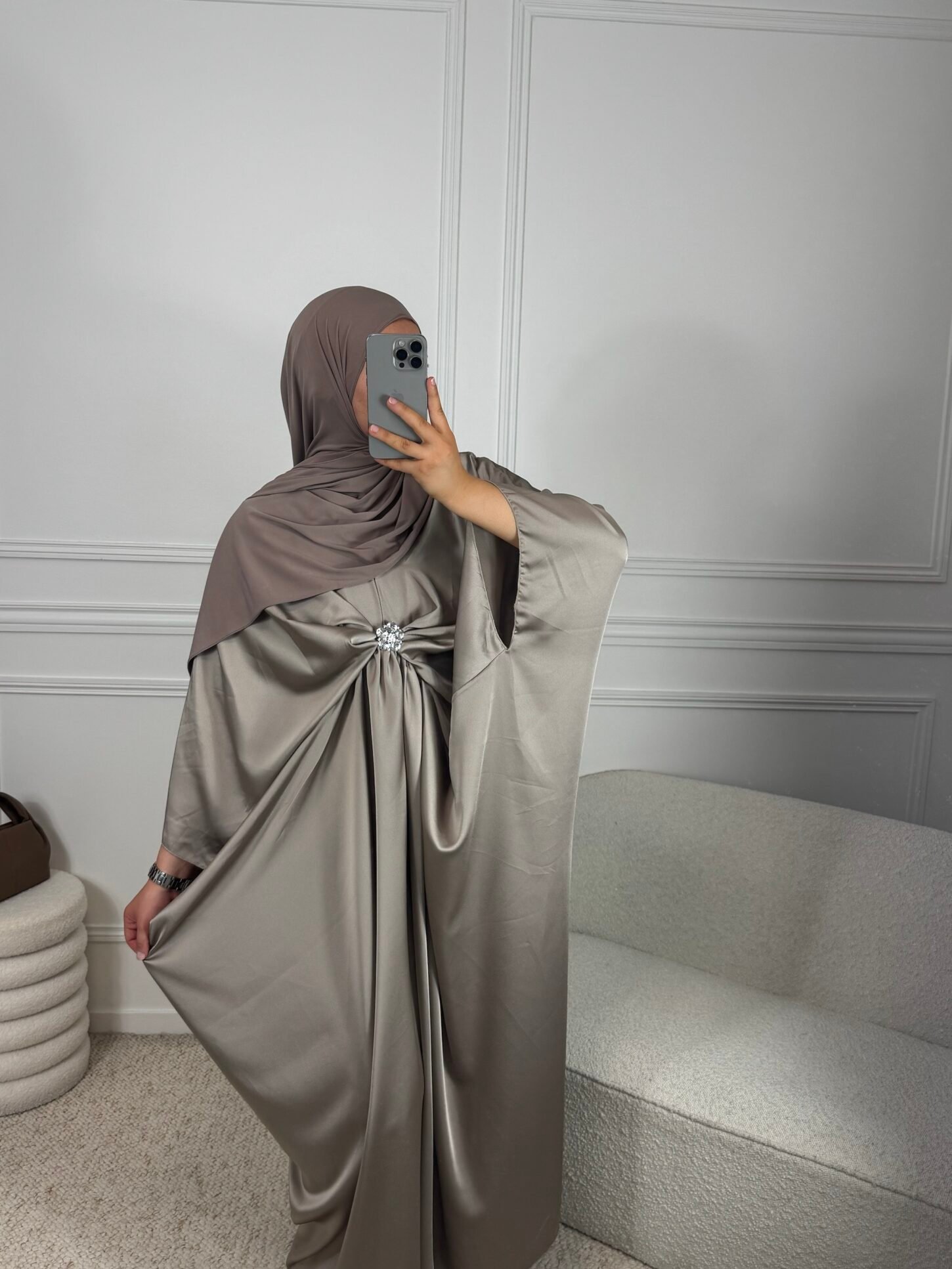 Abaya aida - taupe – Image 2