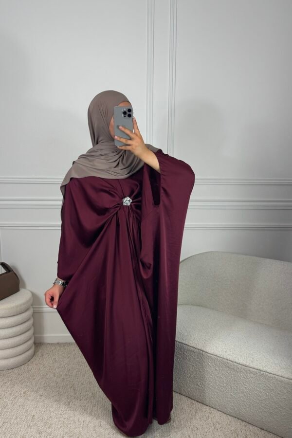 Abaya aida – bordeau