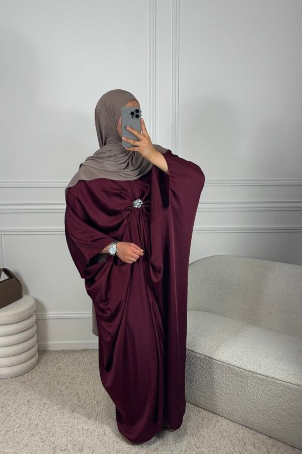 Abaya aida – bordeau