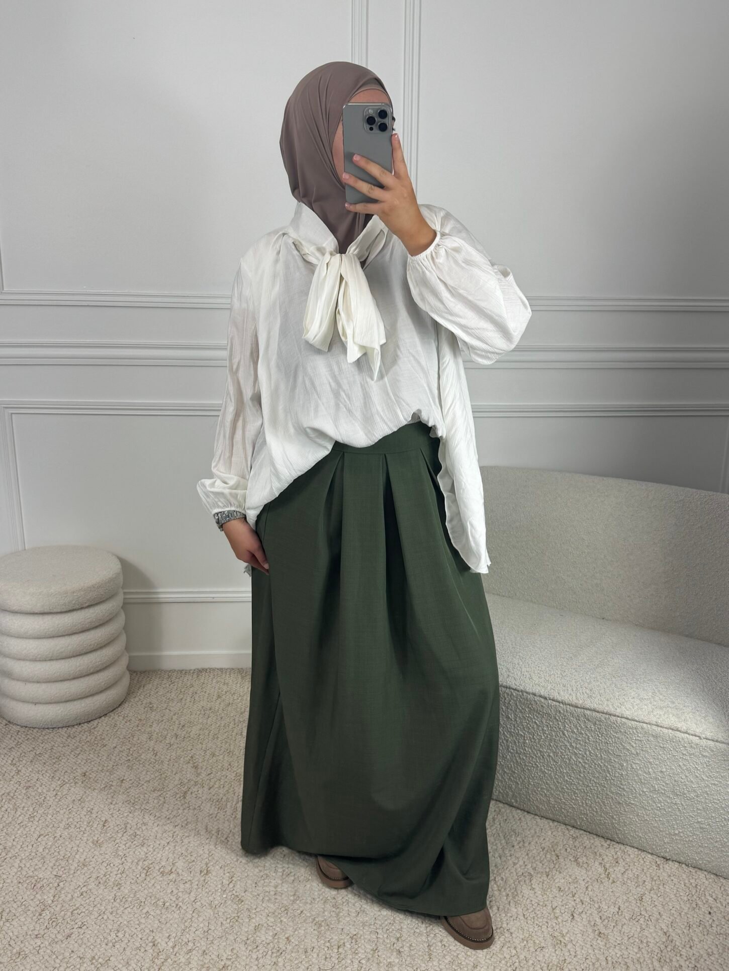 Chemise nouée - blanche