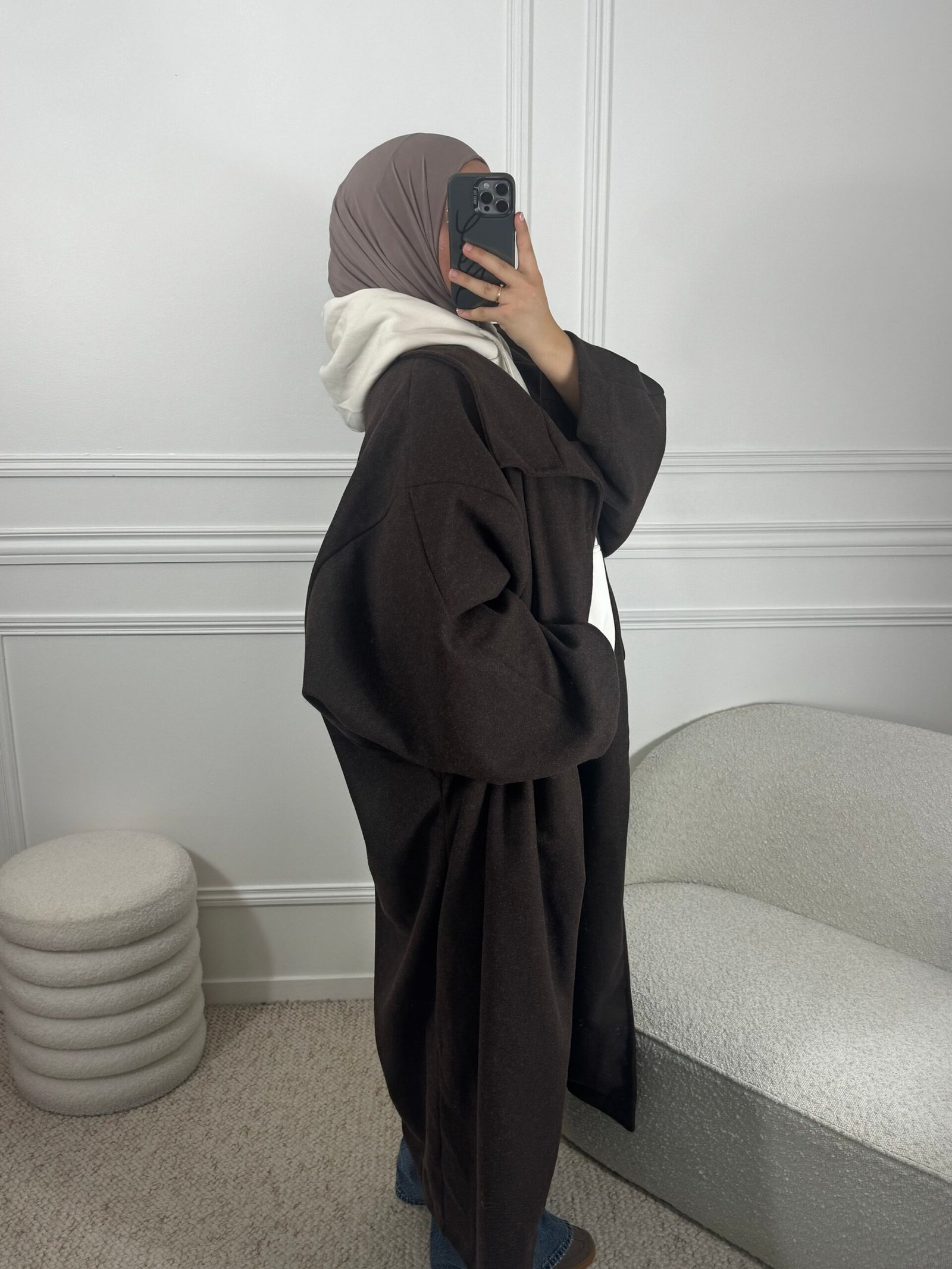 Manteau comfy - Marron – Image 2