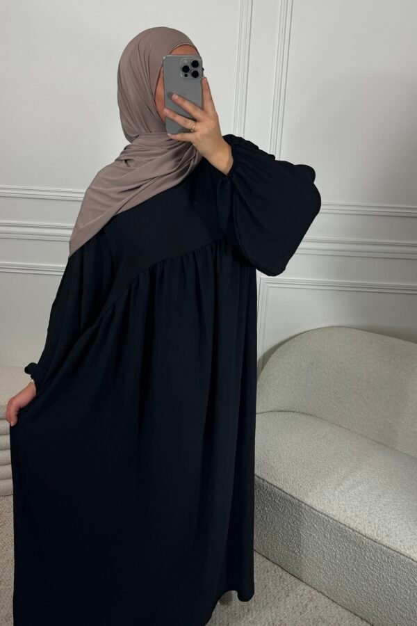 Abaya Manches Ballon Jazz – noir