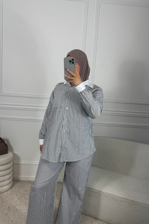 Set Chemise Rayée – gris