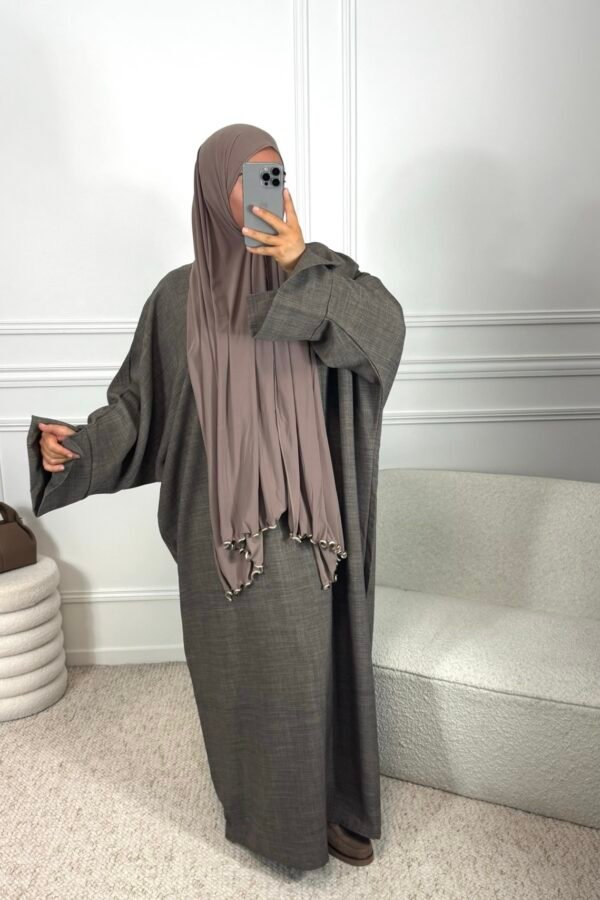 Abaya zaina – taupe