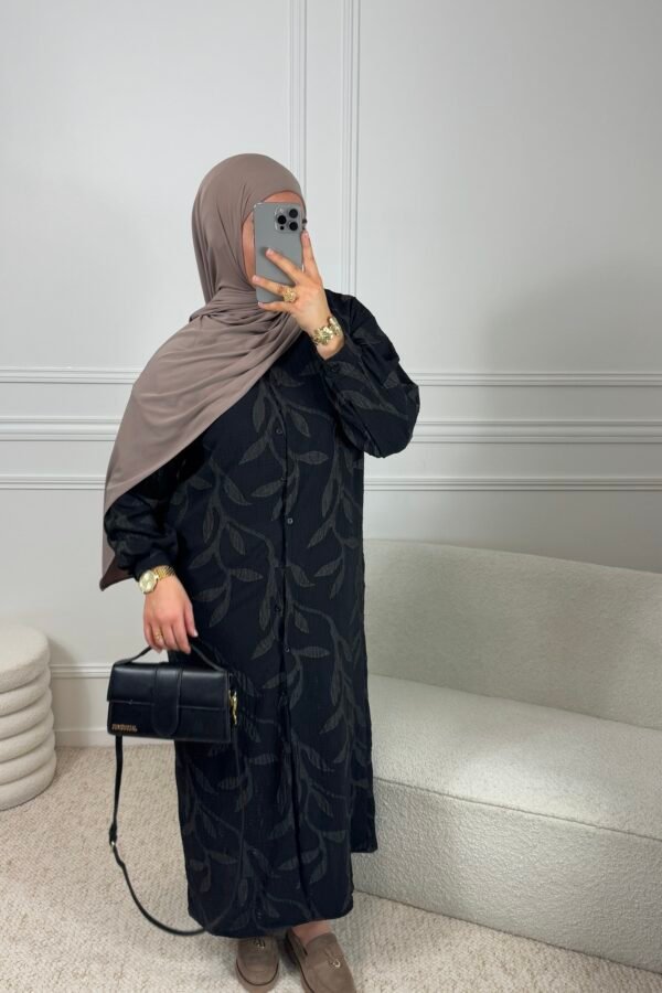 Abaya warda – noir