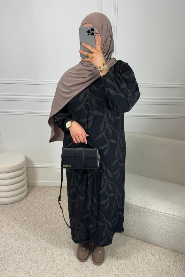 Abaya warda – noir